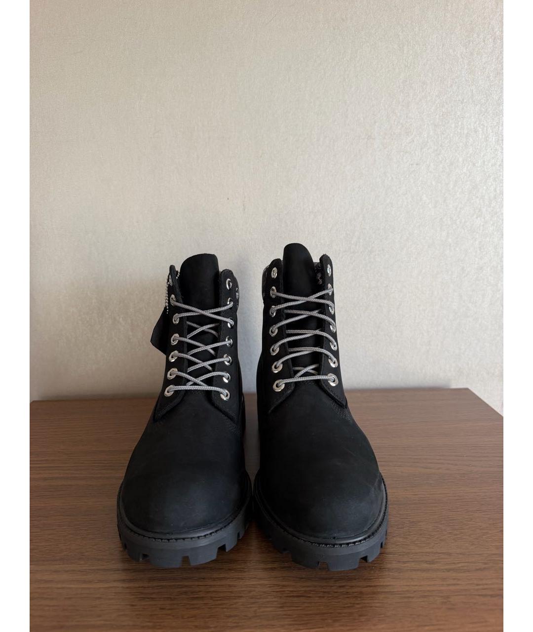 TIMBERLAND Черные нубуковые высокие ботинки, фото 2