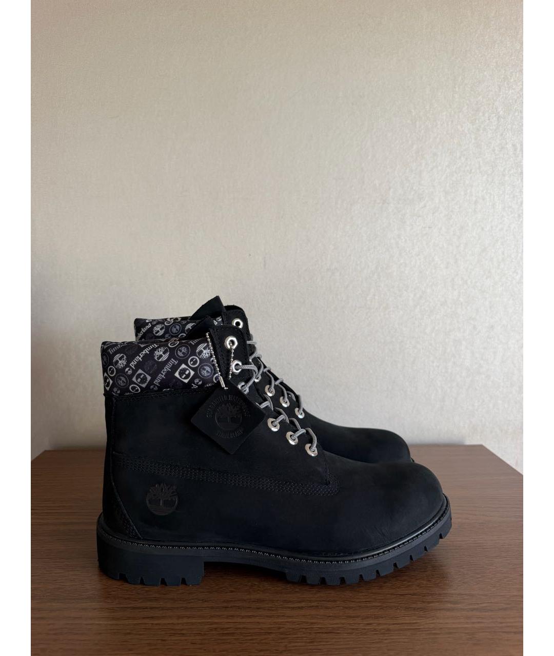 TIMBERLAND Черные нубуковые высокие ботинки, фото 7