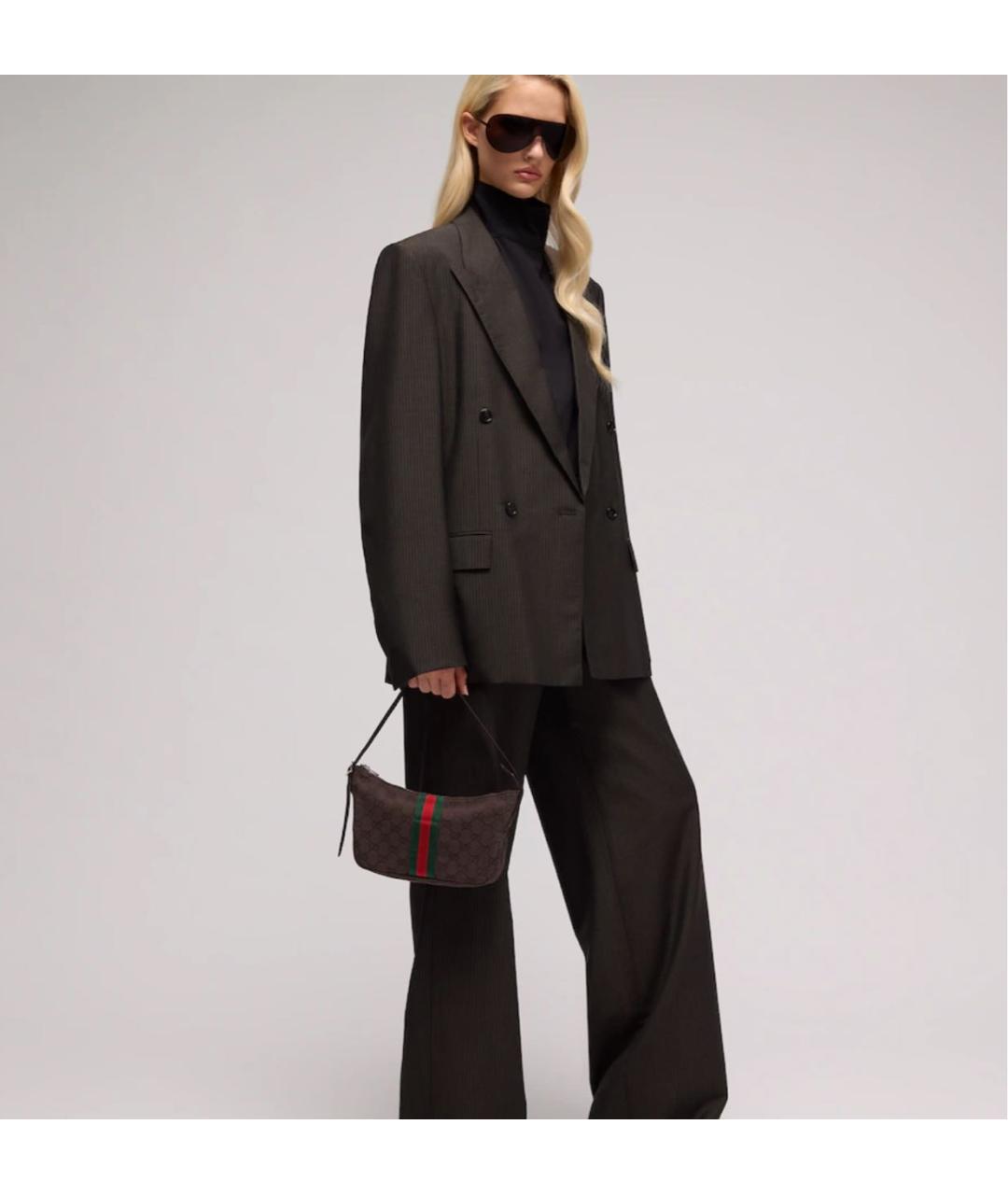 GUCCI Коричневая сумка с короткими ручками, фото 4