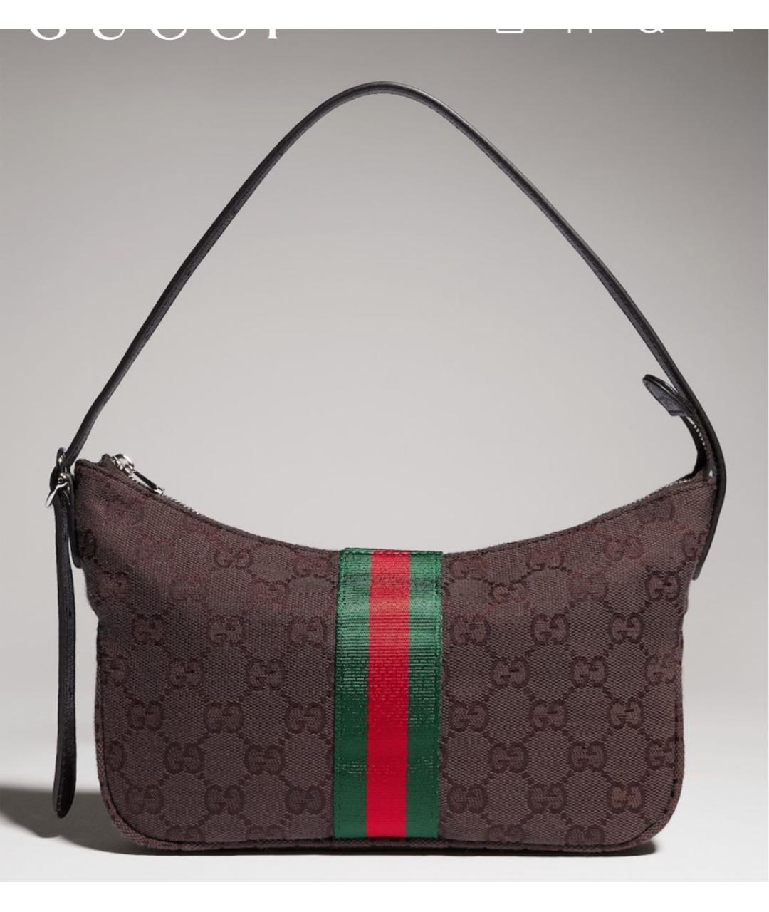 GUCCI Коричневая сумка с короткими ручками, фото 2