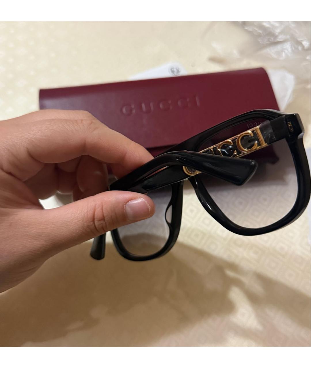 GUCCI Черные пластиковые солнцезащитные очки, фото 4