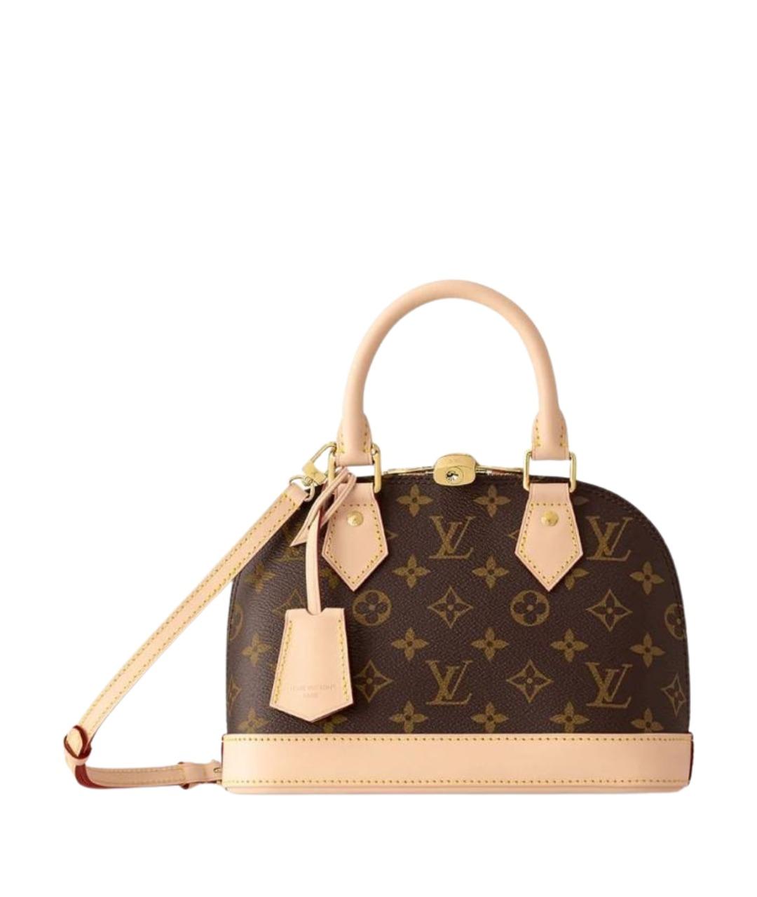 LOUIS VUITTON Коричневая сумка с короткими ручками из канвы, фото 1