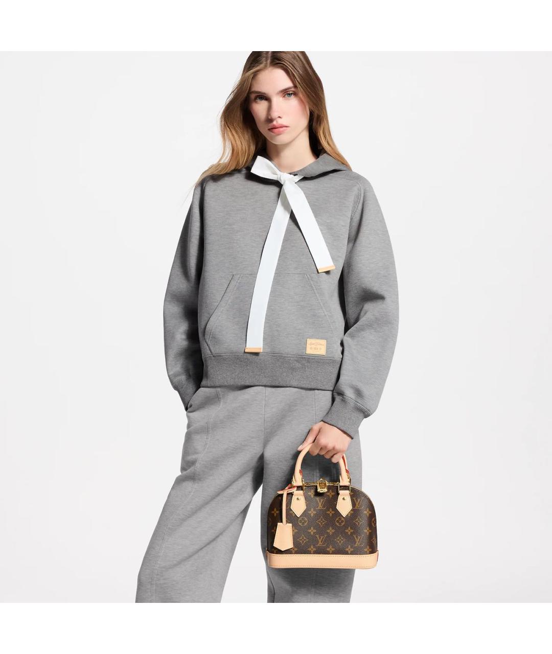 LOUIS VUITTON Коричневая сумка с короткими ручками из канвы, фото 4