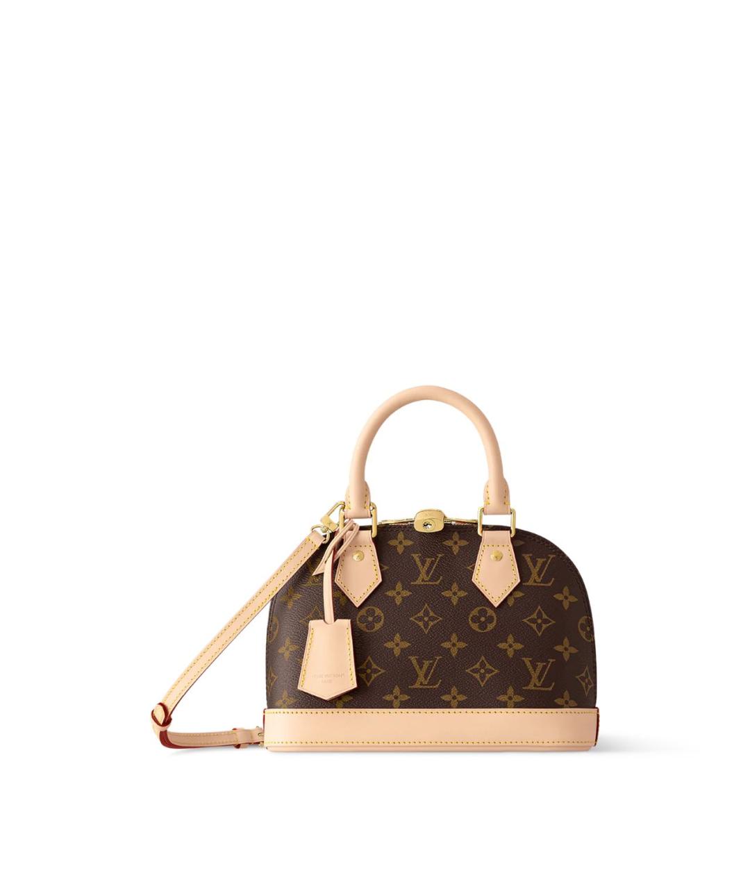 LOUIS VUITTON Коричневая сумка с короткими ручками из канвы, фото 5