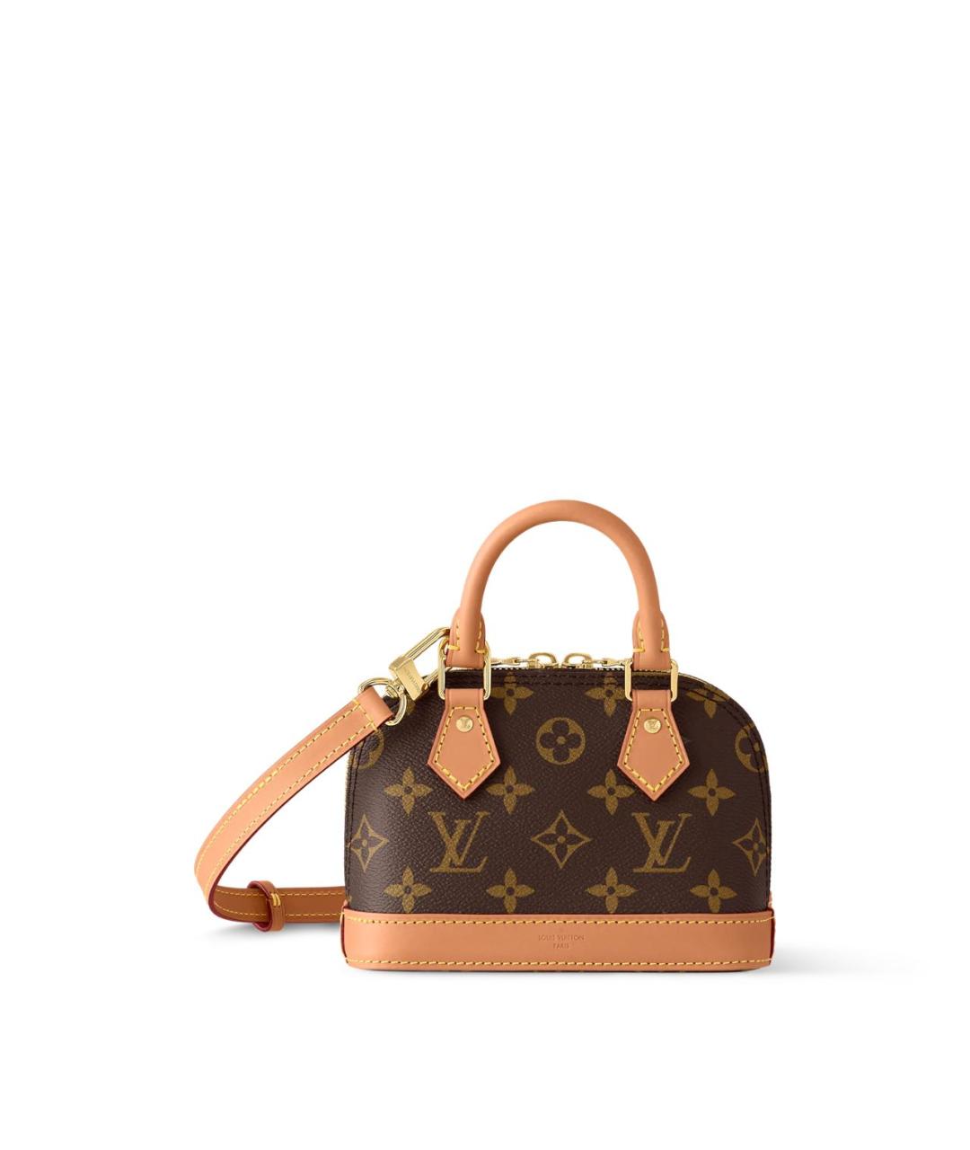 LOUIS VUITTON Коричневая сумка с короткими ручками из канвы, фото 5