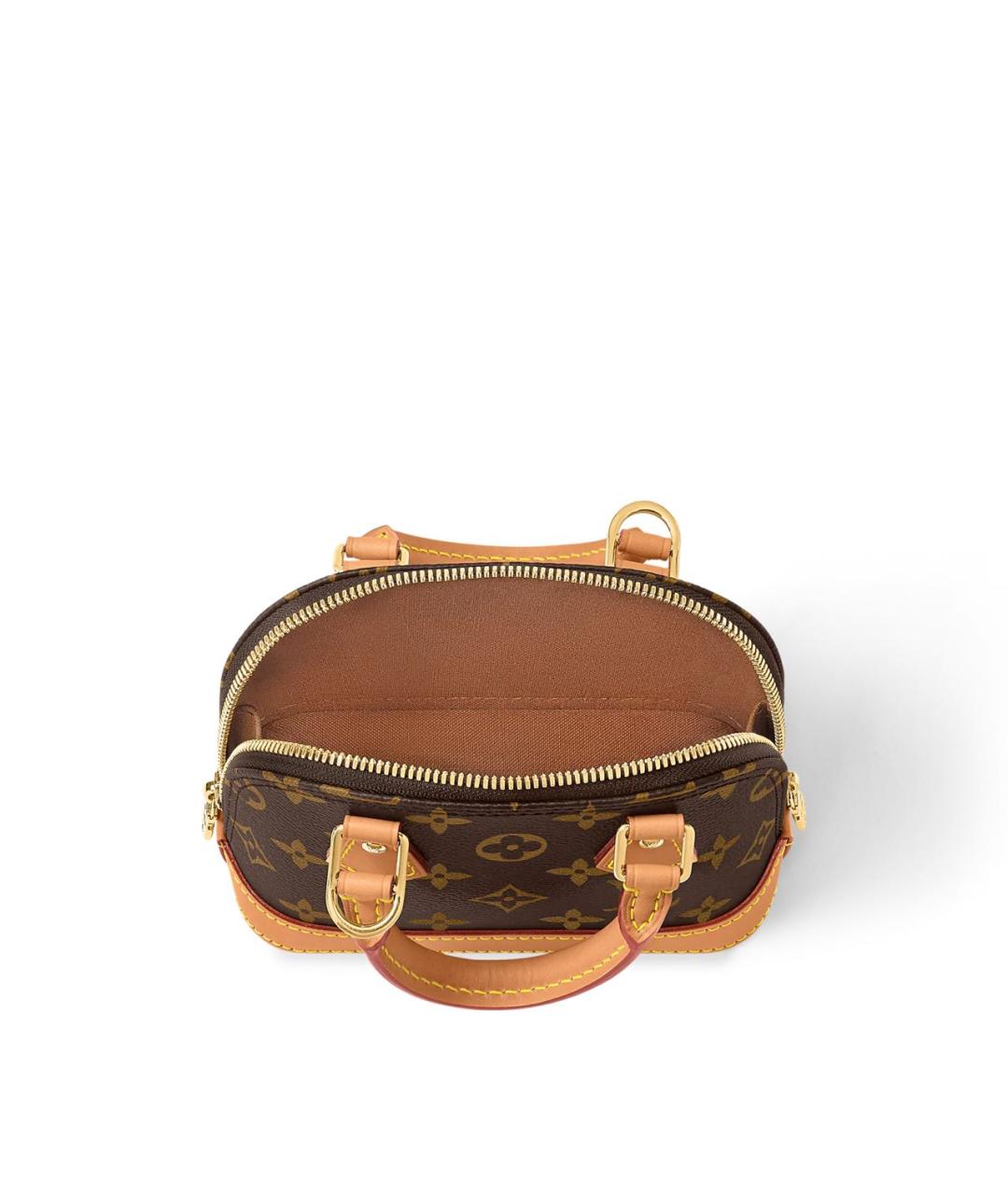LOUIS VUITTON Коричневая сумка с короткими ручками из канвы, фото 3