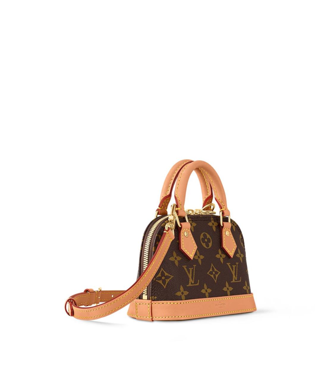 LOUIS VUITTON Коричневая сумка с короткими ручками из канвы, фото 2