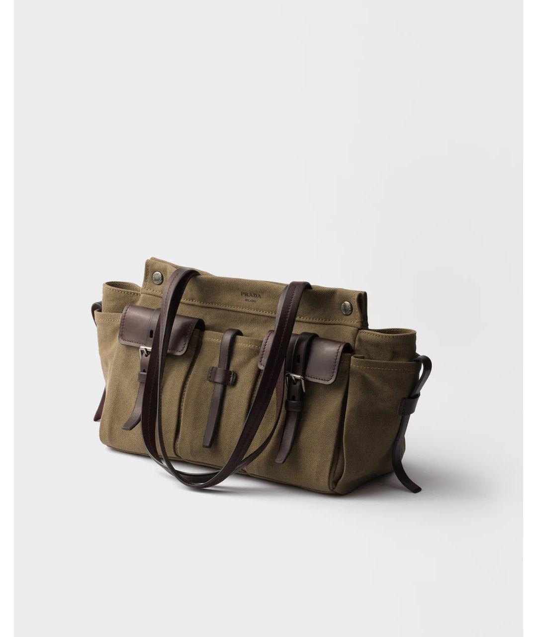 PRADA Хаки сумка тоут, фото 3