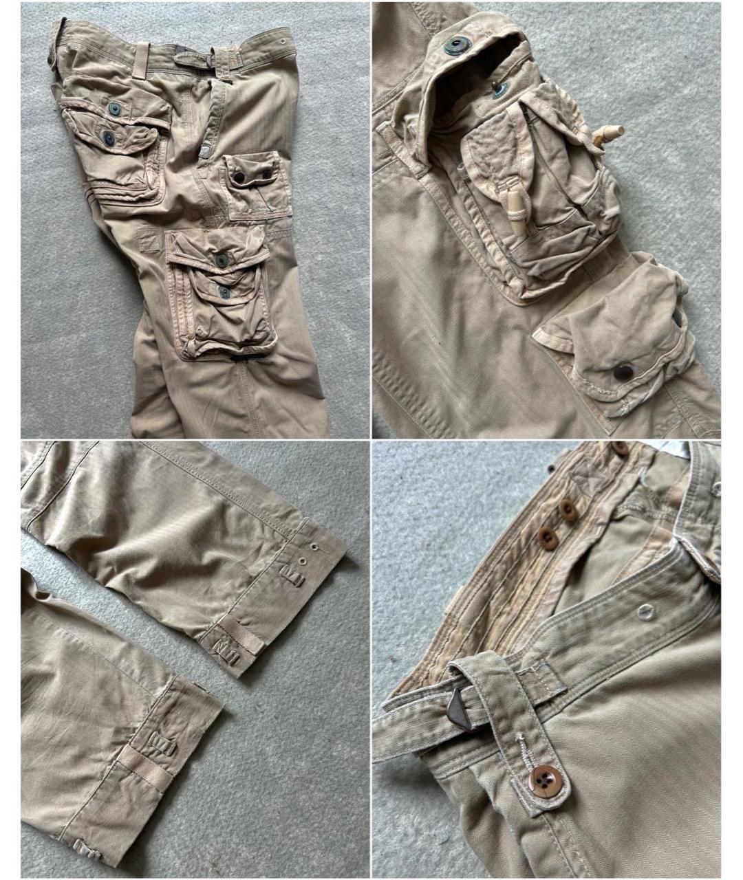 POLO RALPH LAUREN Бежевые хлопковые повседневные брюки, фото 4