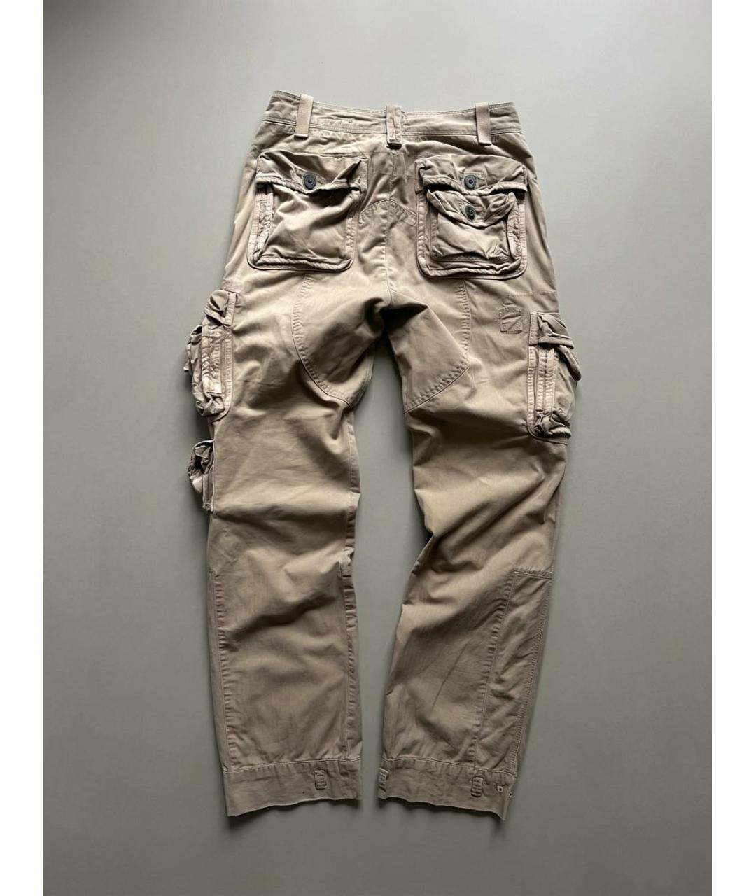 POLO RALPH LAUREN Бежевые хлопковые повседневные брюки, фото 2