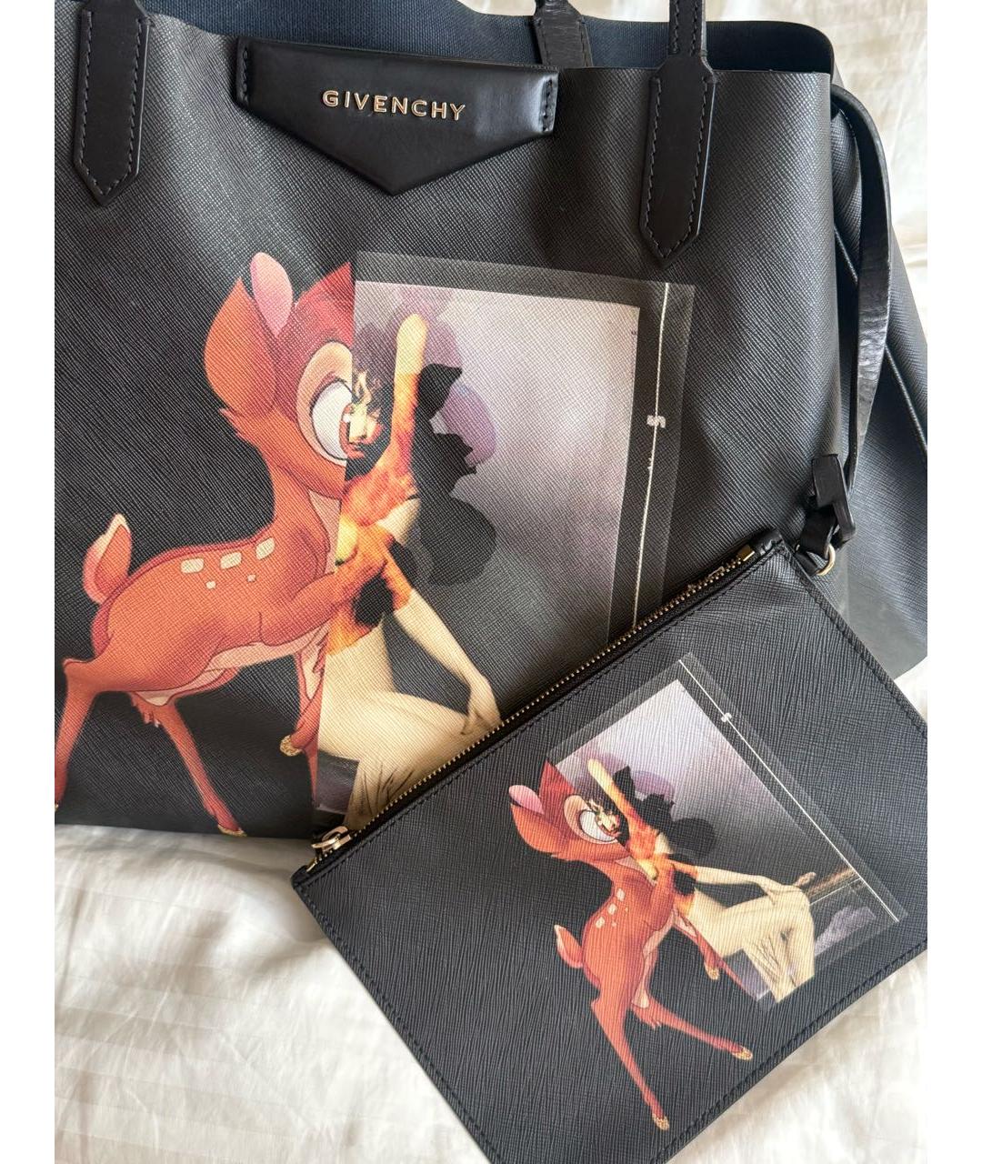 GIVENCHY Черная сумка тоут из канвы, фото 5