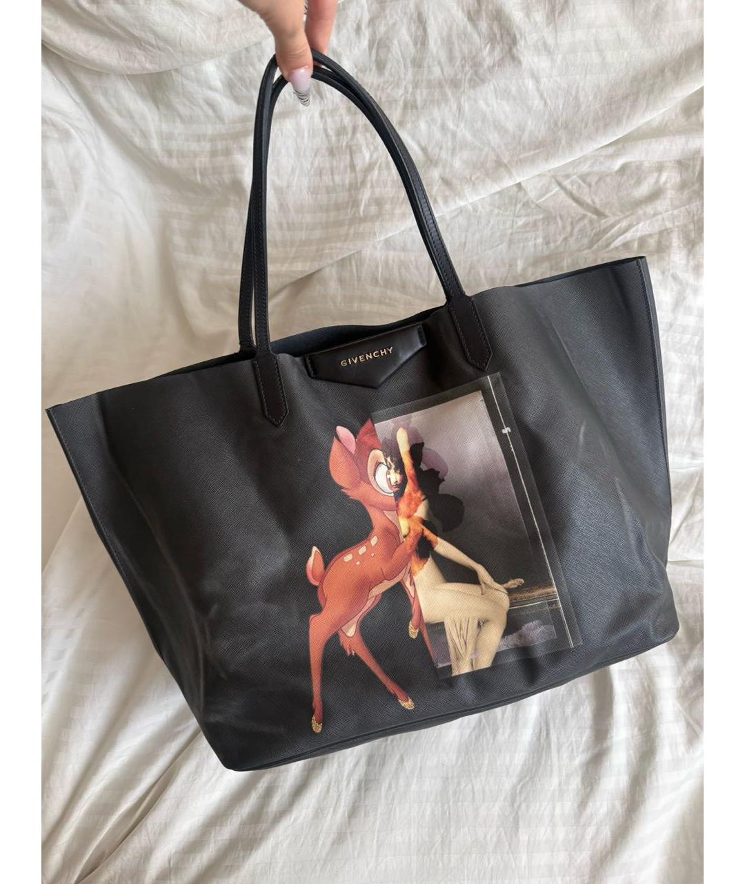 GIVENCHY Черная сумка тоут из канвы, фото 9