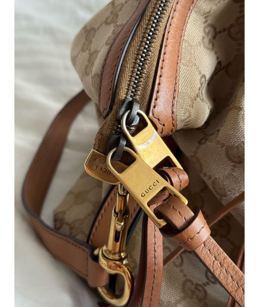 GUCCI Коричневая сумка тоут из канвы, фото 5