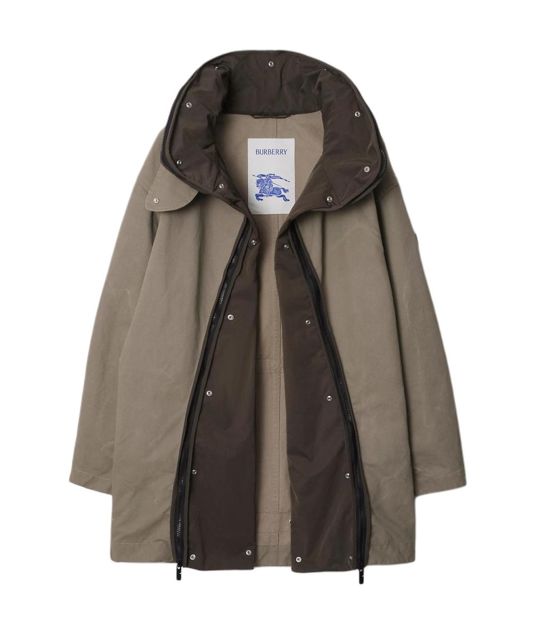 BURBERRY Серая парка, фото 2