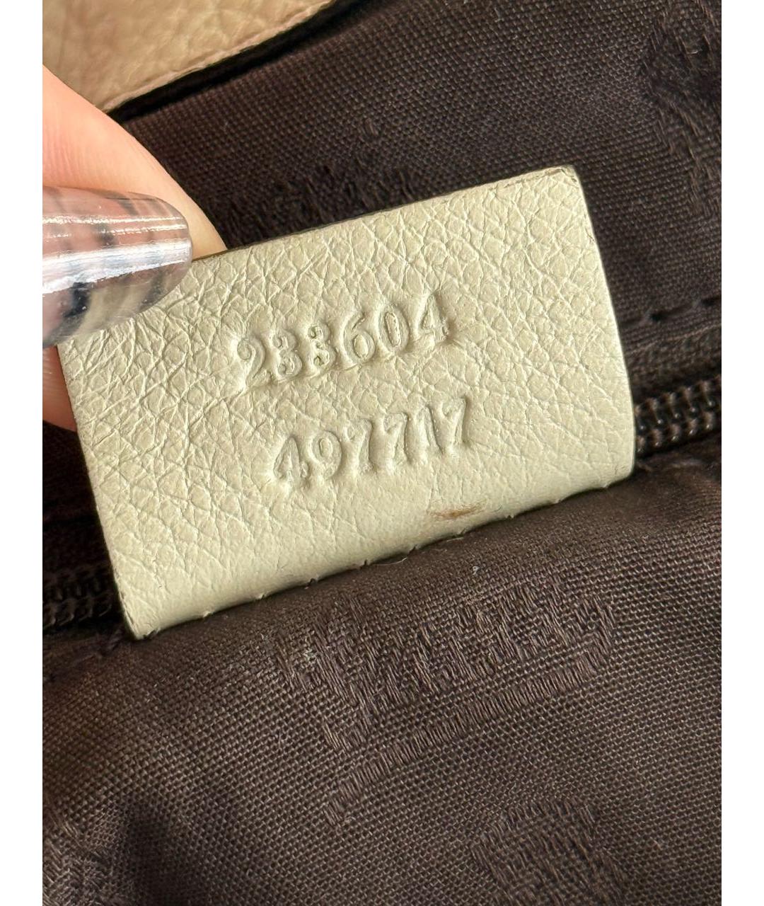 GUCCI Белая кожаная сумка с короткими ручками, фото 8