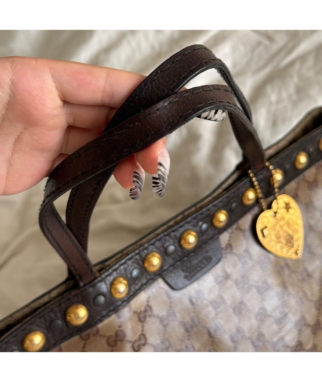 GUCCI Коричневая сумка тоут, фото 5