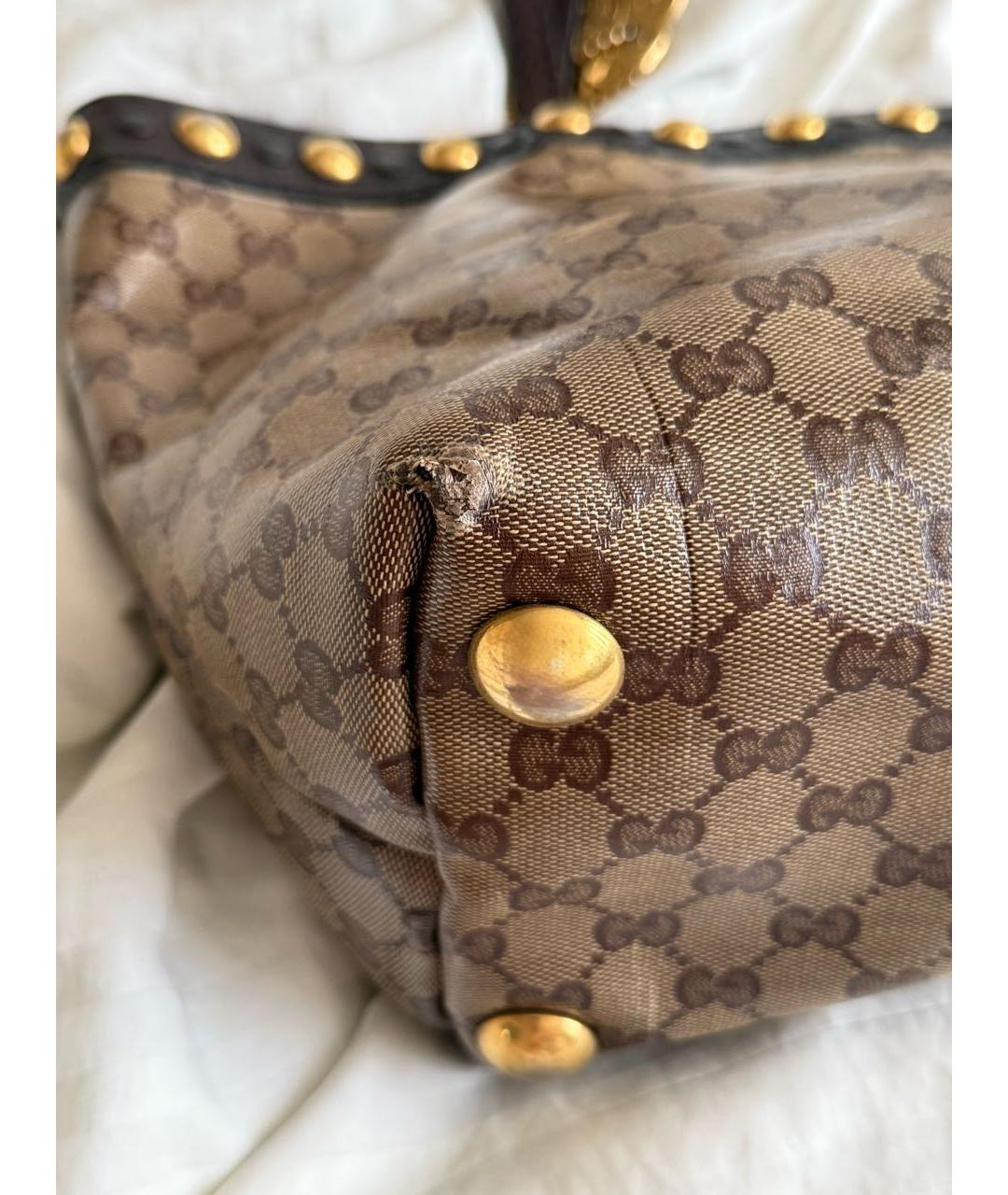 GUCCI Коричневая сумка тоут, фото 4