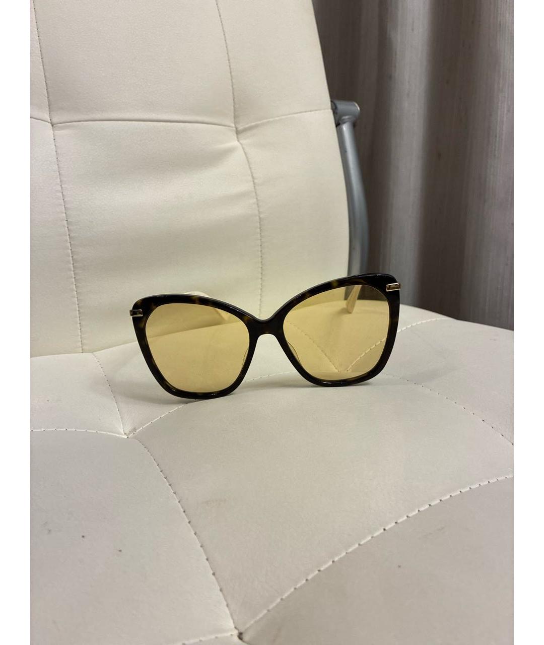 GUCCI Коричневые пластиковые солнцезащитные очки, фото 5
