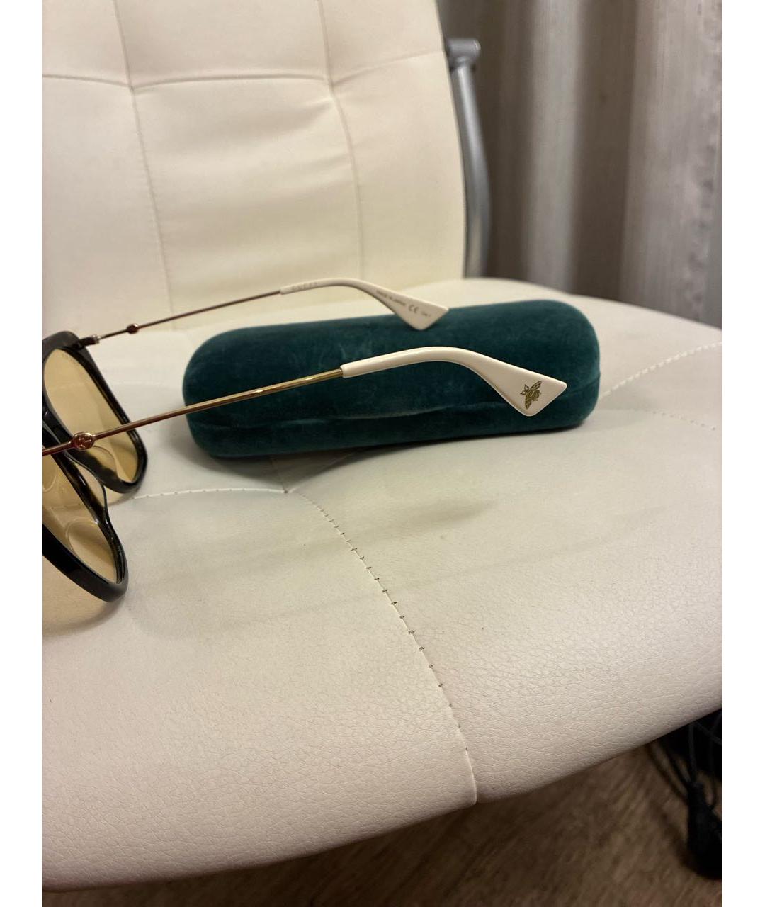 GUCCI Коричневые пластиковые солнцезащитные очки, фото 4