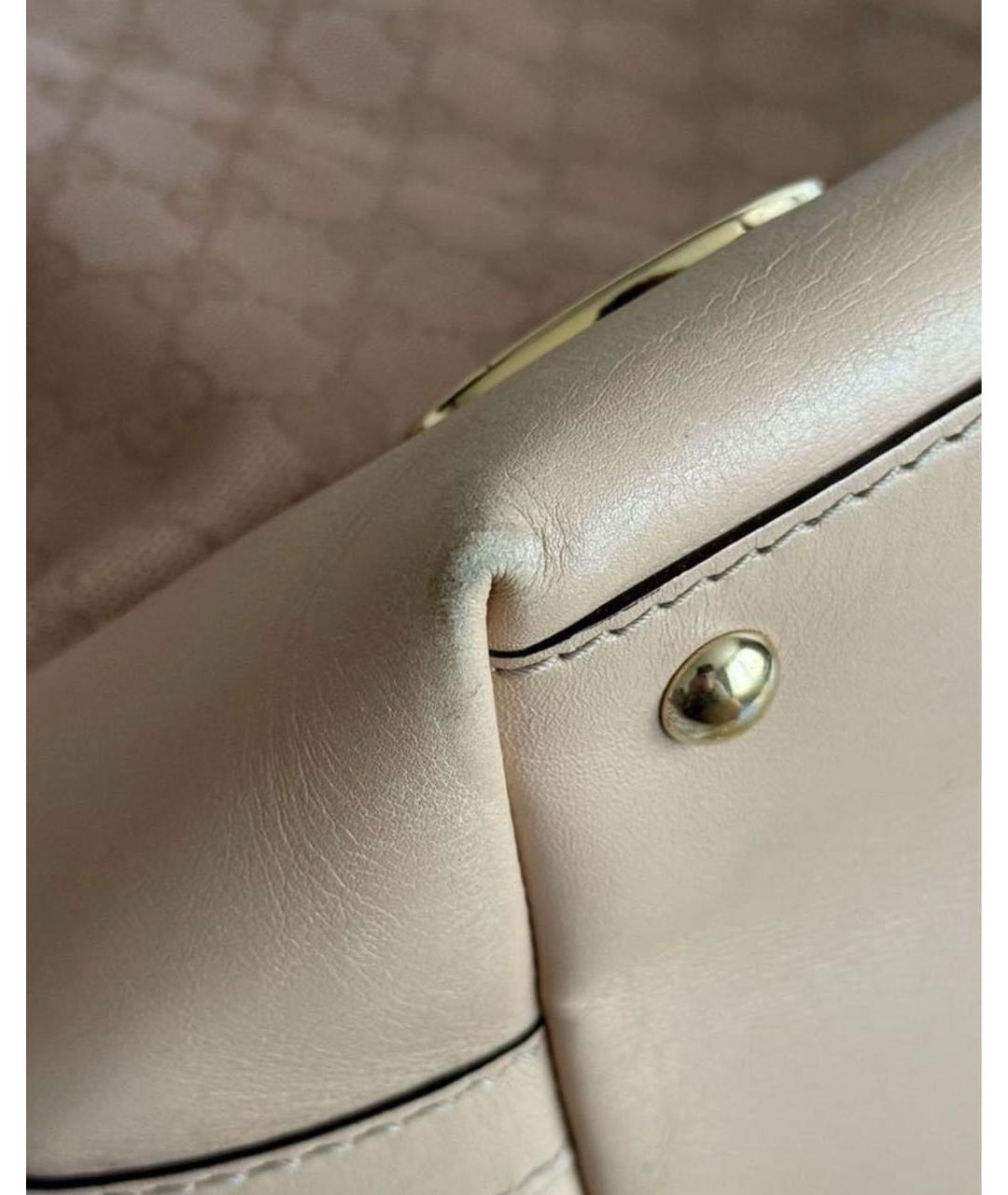 GUCCI Розовая сумка тоут из канвы, фото 5