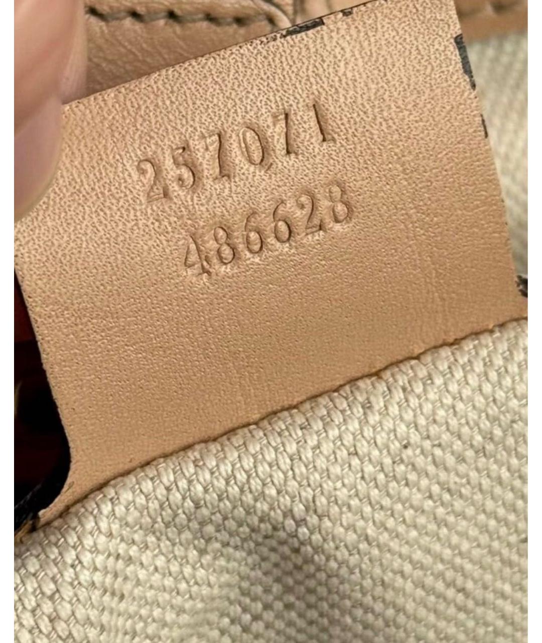 GUCCI Розовая сумка тоут из канвы, фото 7