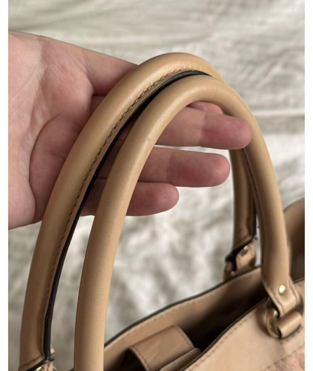 GUCCI Розовая сумка тоут из канвы, фото 4