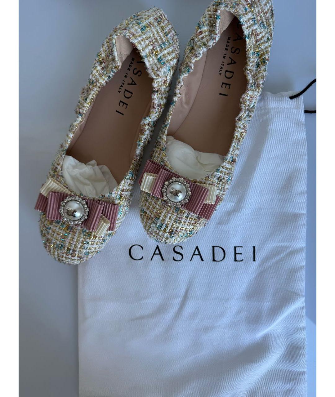 CASADEI Мульти текстильные балетки, фото 8