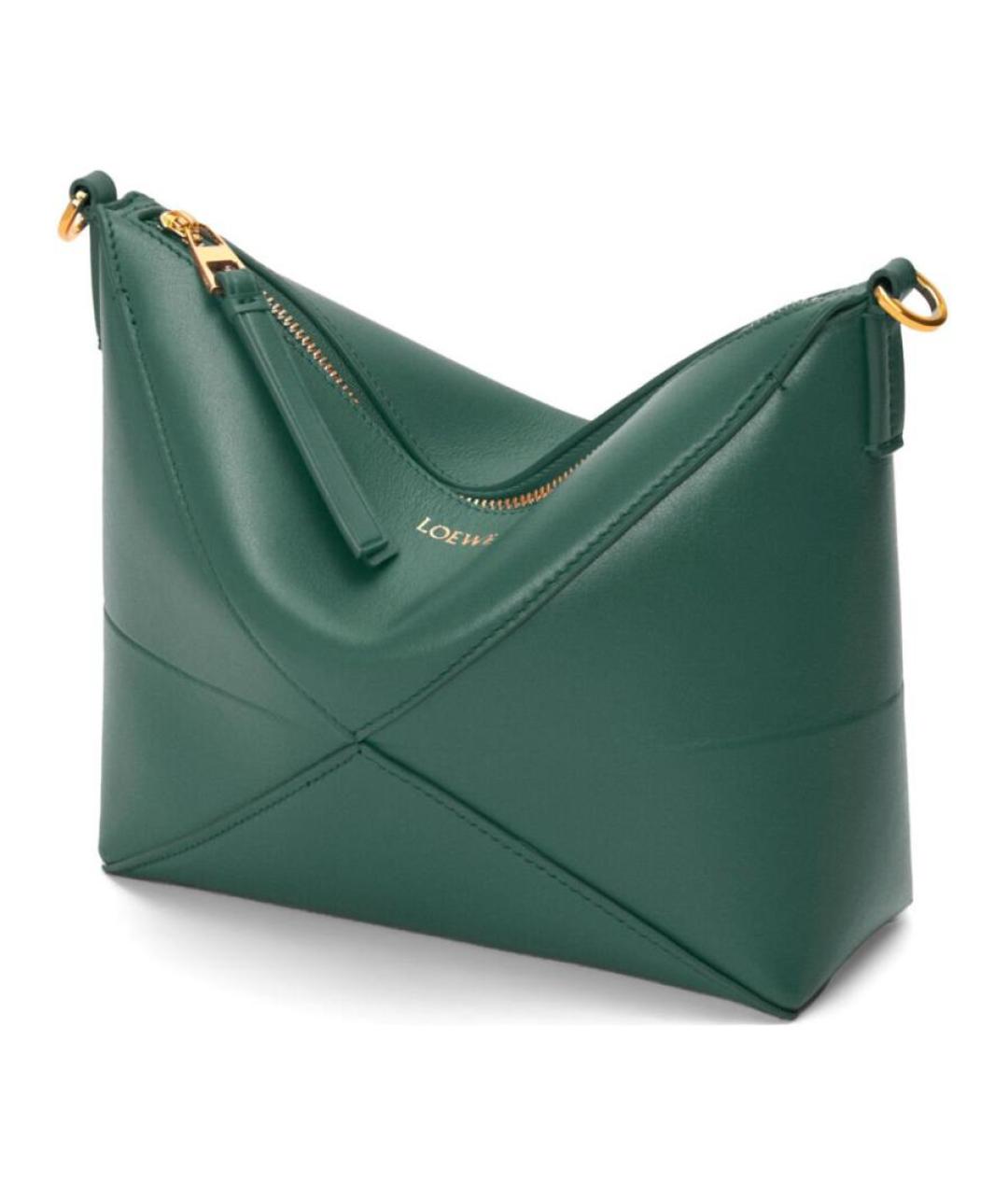 LOEWE Зеленая кожаная сумка через плечо, фото 3