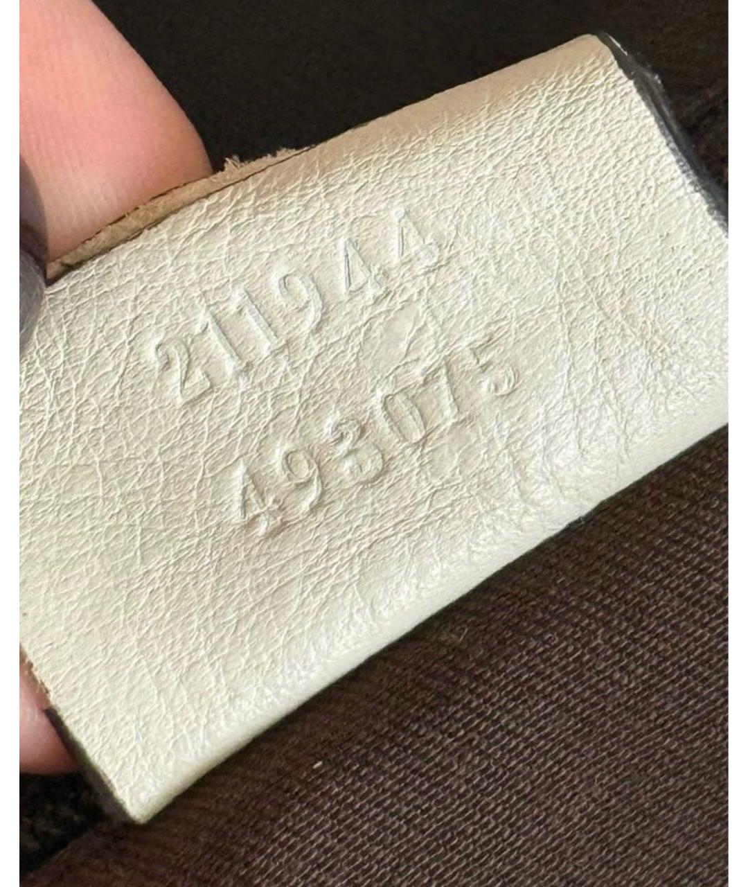 GUCCI Коричневая сумка с короткими ручками из канвы, фото 8