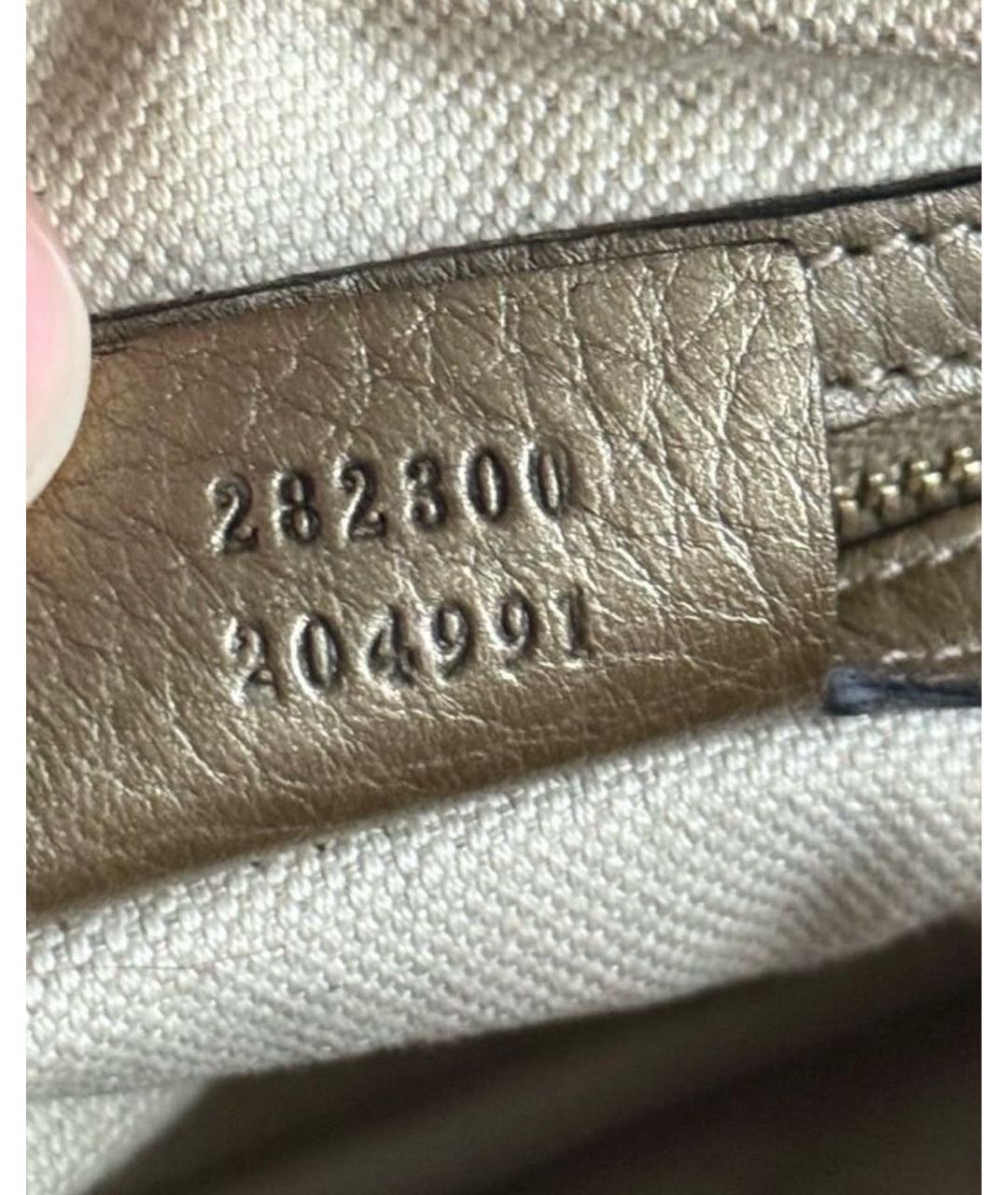 GUCCI Коричневая сумка с короткими ручками из канвы, фото 8
