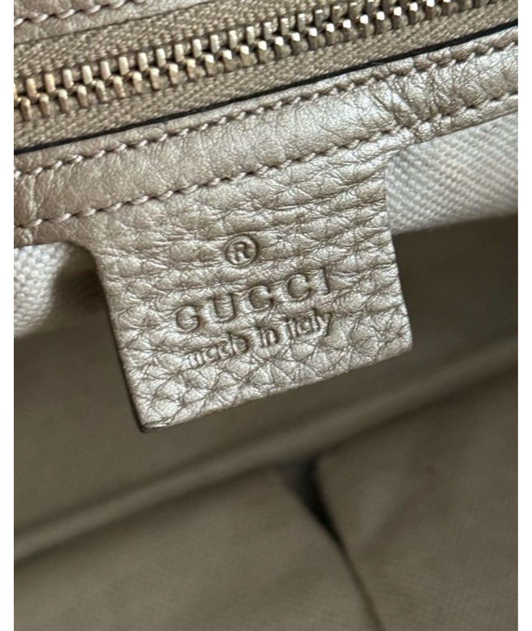 GUCCI Коричневая сумка с короткими ручками из канвы, фото 7