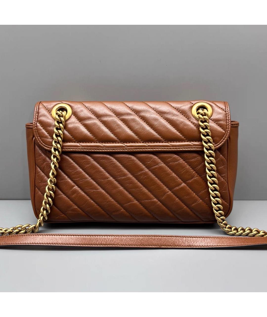 GUCCI Коричневая кожаная сумка через плечо, фото 3
