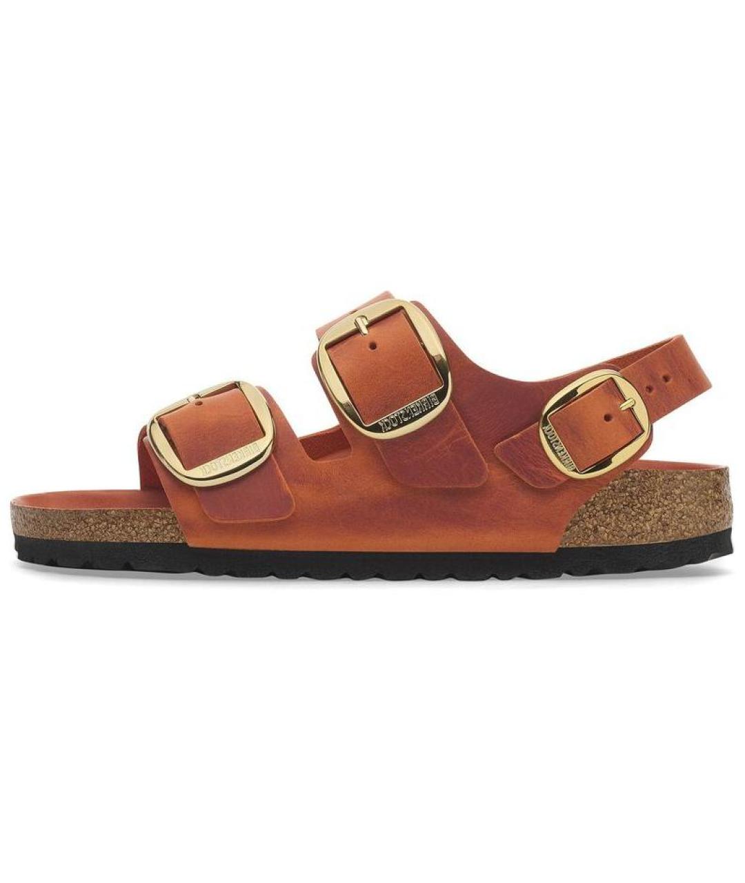 BIRKENSTOCK Оранжевые замшевые сандалии, фото 2