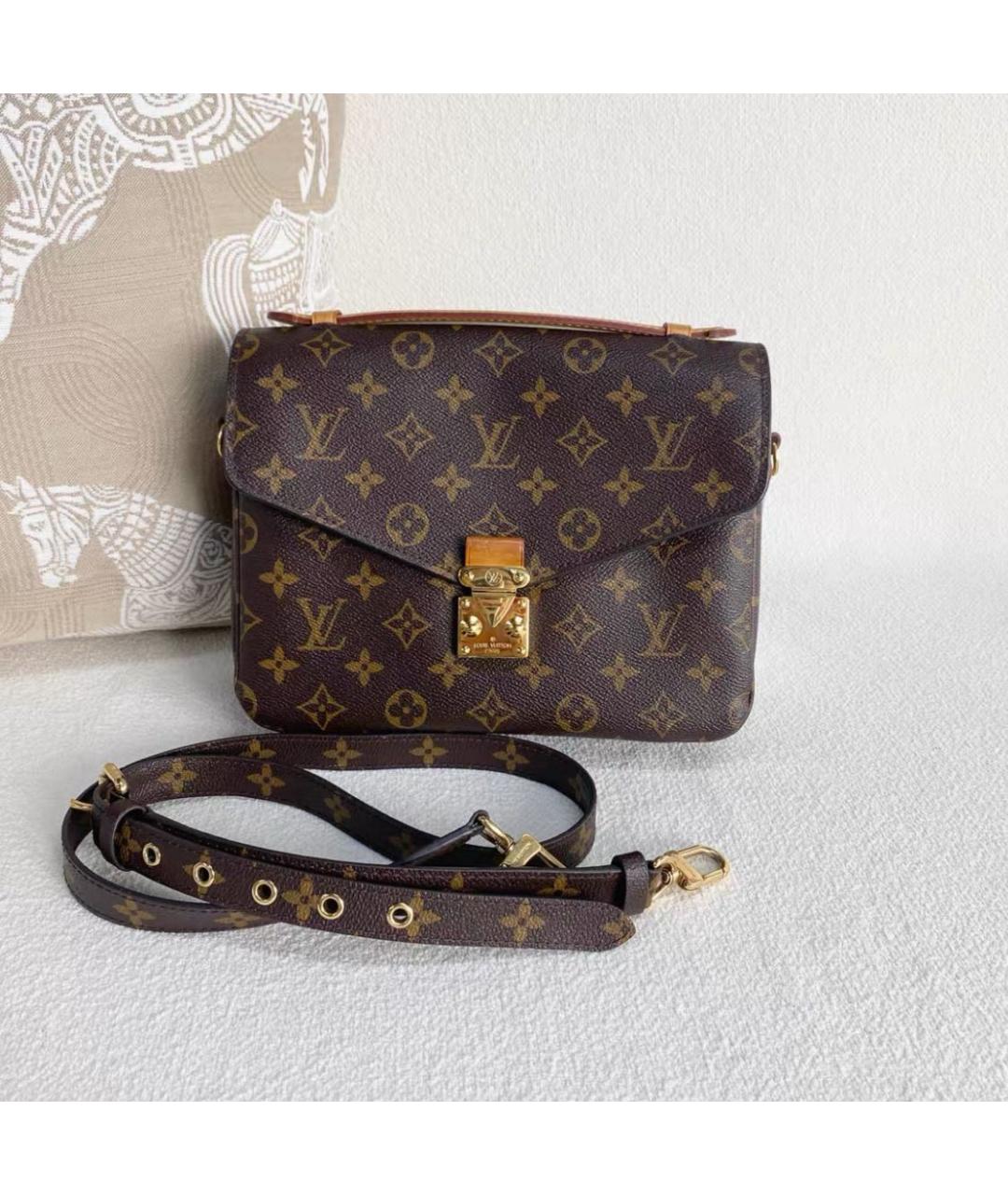 LOUIS VUITTON Коричневая сумка через плечо из канвы, фото 7