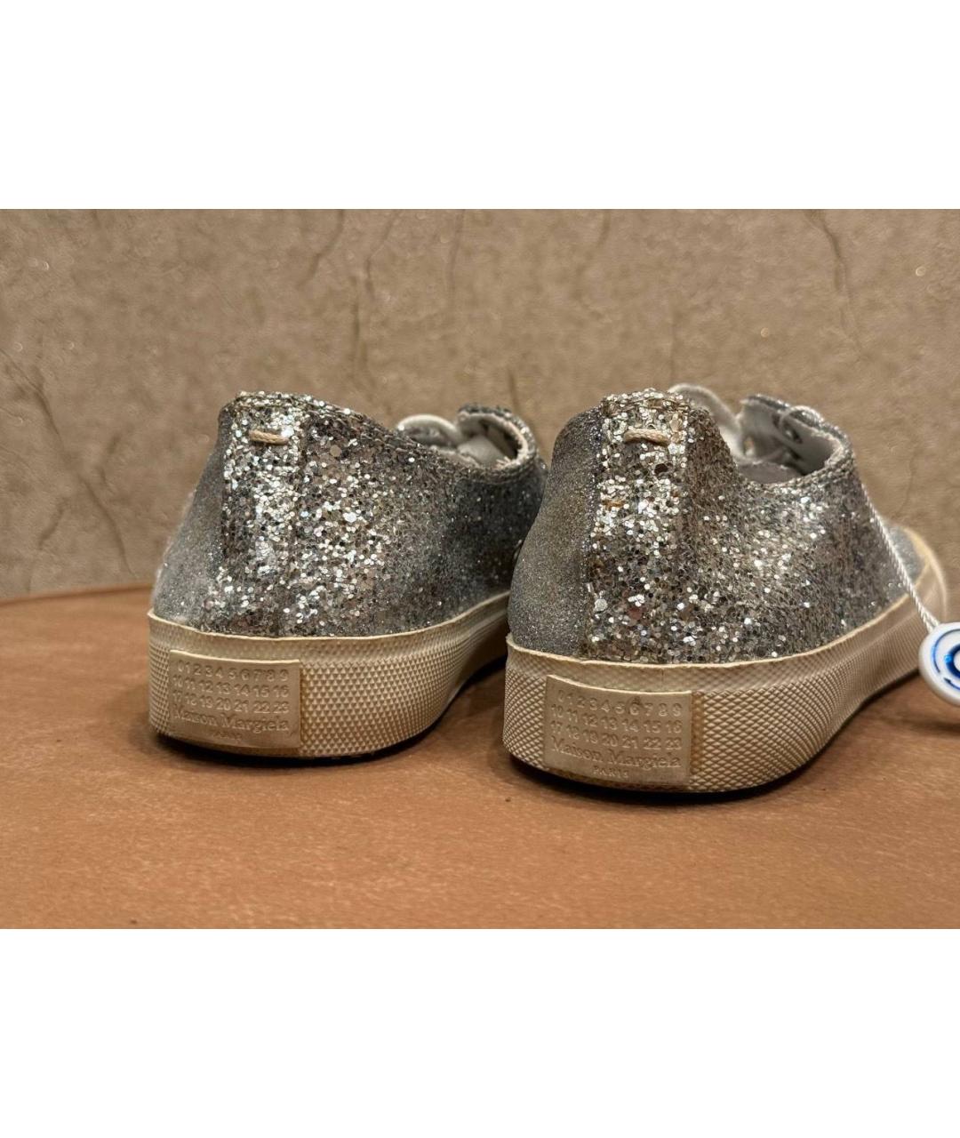 MAISON MARGIELA Серебряные резиновые кеды, фото 4