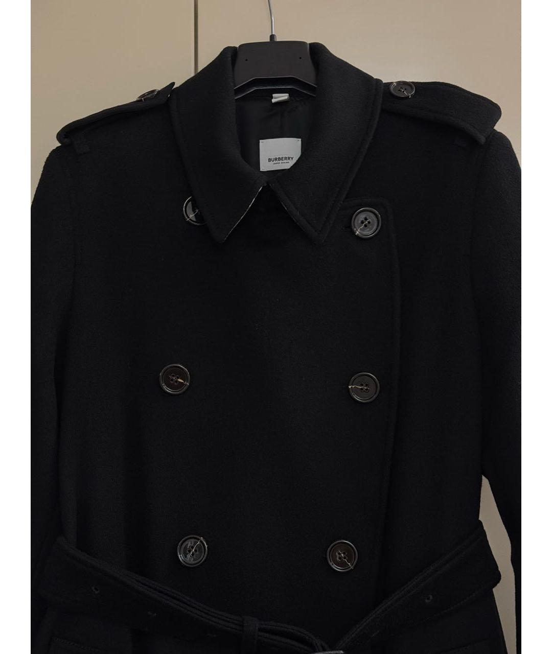 BURBERRY Черное кашемировое пальто, фото 3
