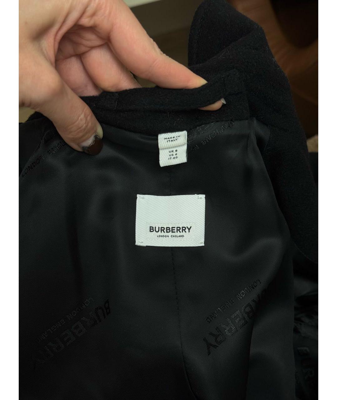 BURBERRY Черное кашемировое пальто, фото 5
