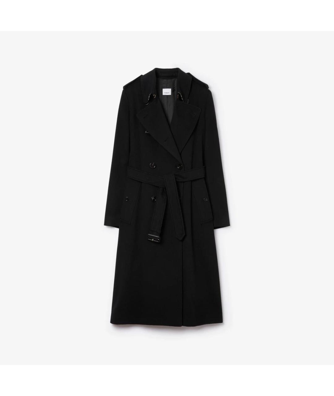BURBERRY Черное кашемировое пальто, фото 9