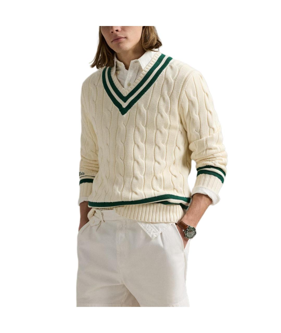 POLO RALPH LAUREN Бежевый джемпер / свитер, фото 4