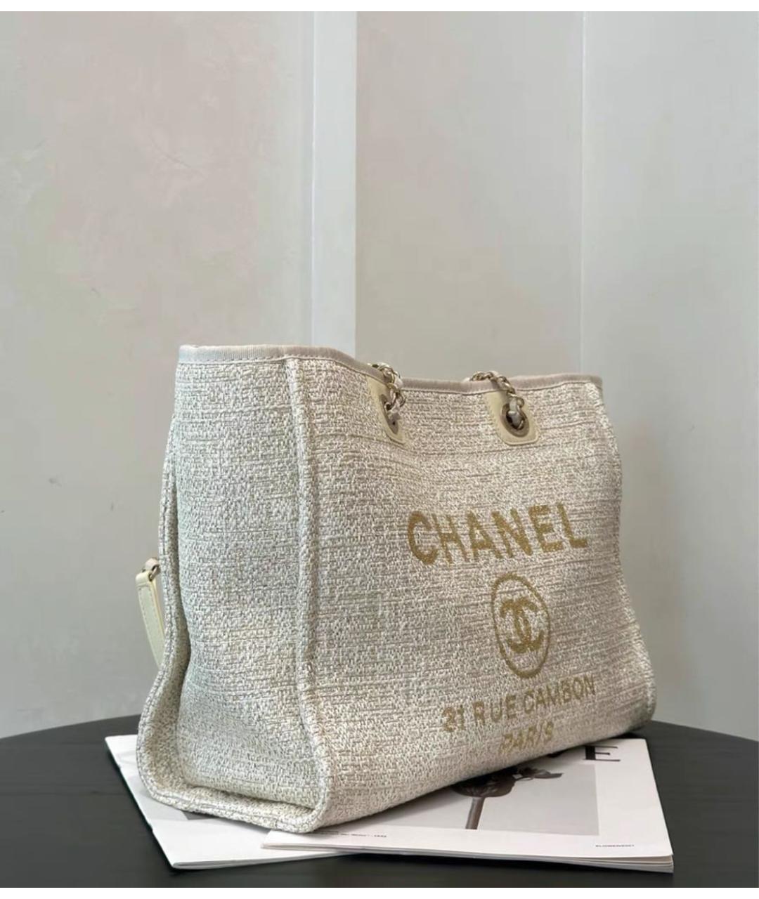 CHANEL Бежевая сумка тоут, фото 3