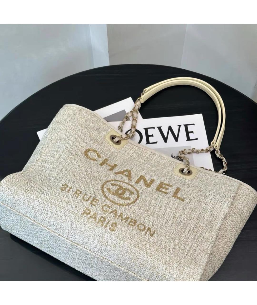 CHANEL Бежевая сумка тоут, фото 2