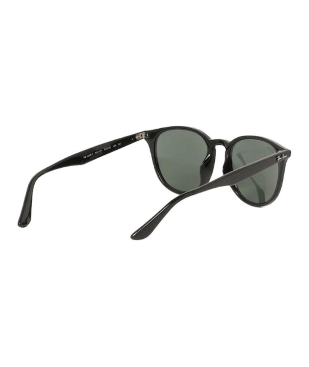RAY BAN Черные пластиковые солнцезащитные очки, фото 4