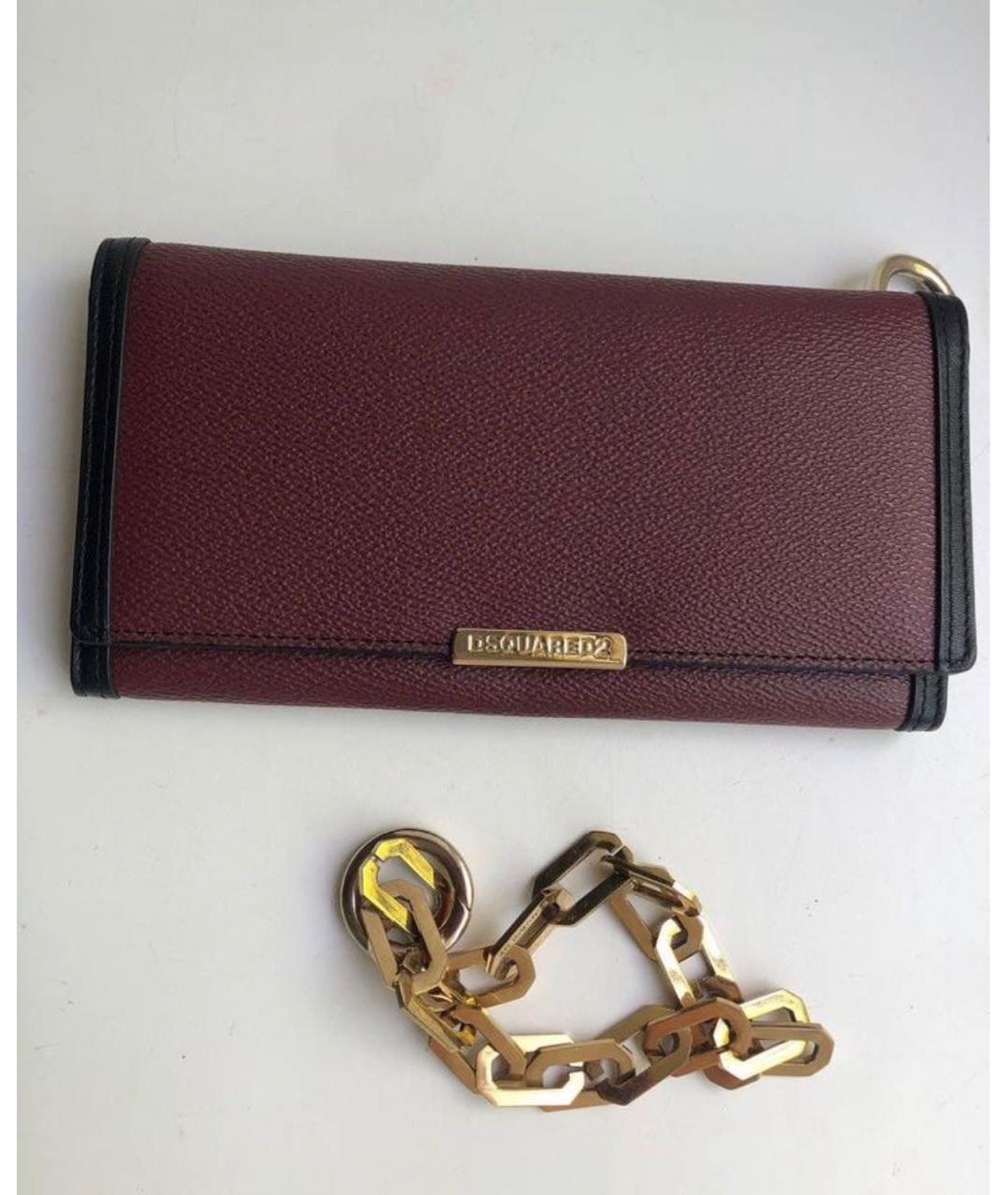 DSQUARED2 Бордовый кошелек, фото 6