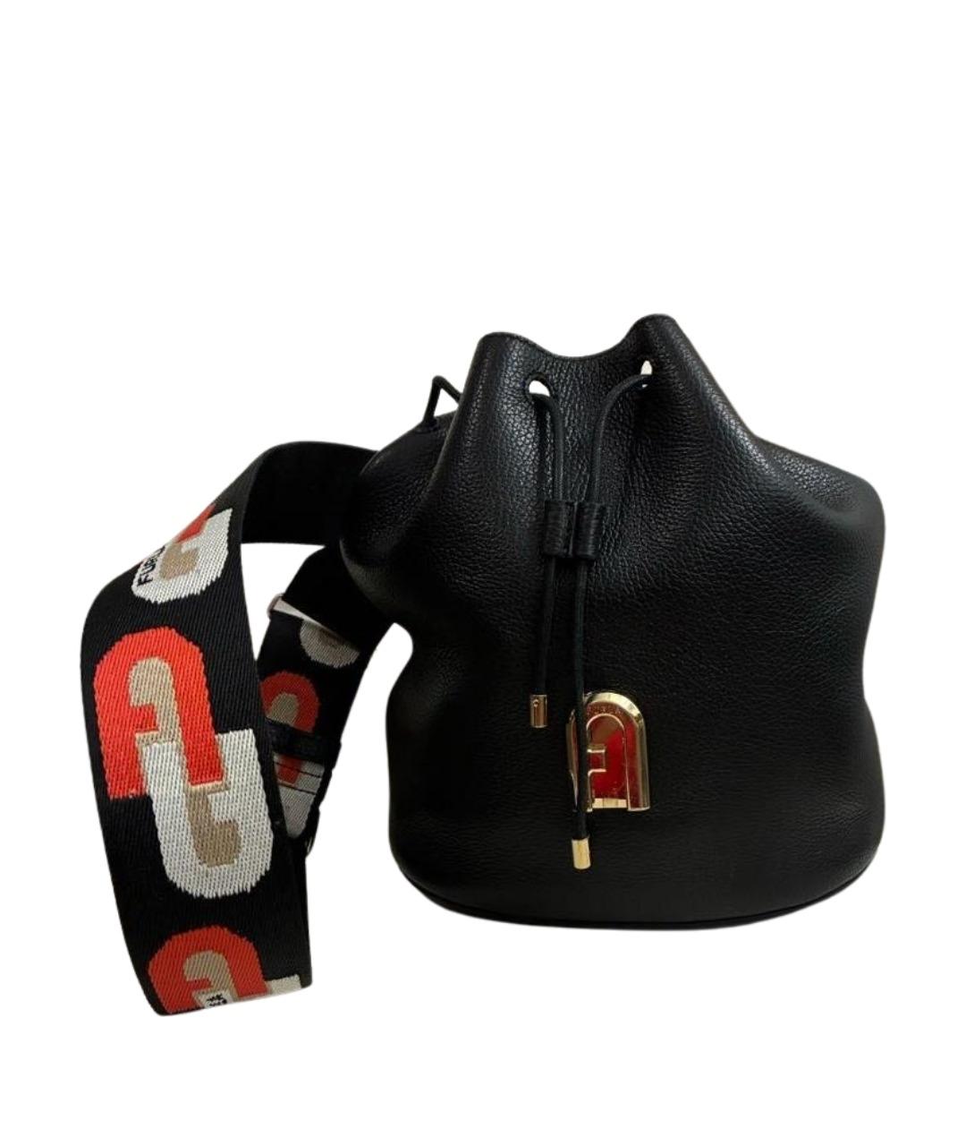 FURLA Черная кожаная сумка через плечо, фото 1
