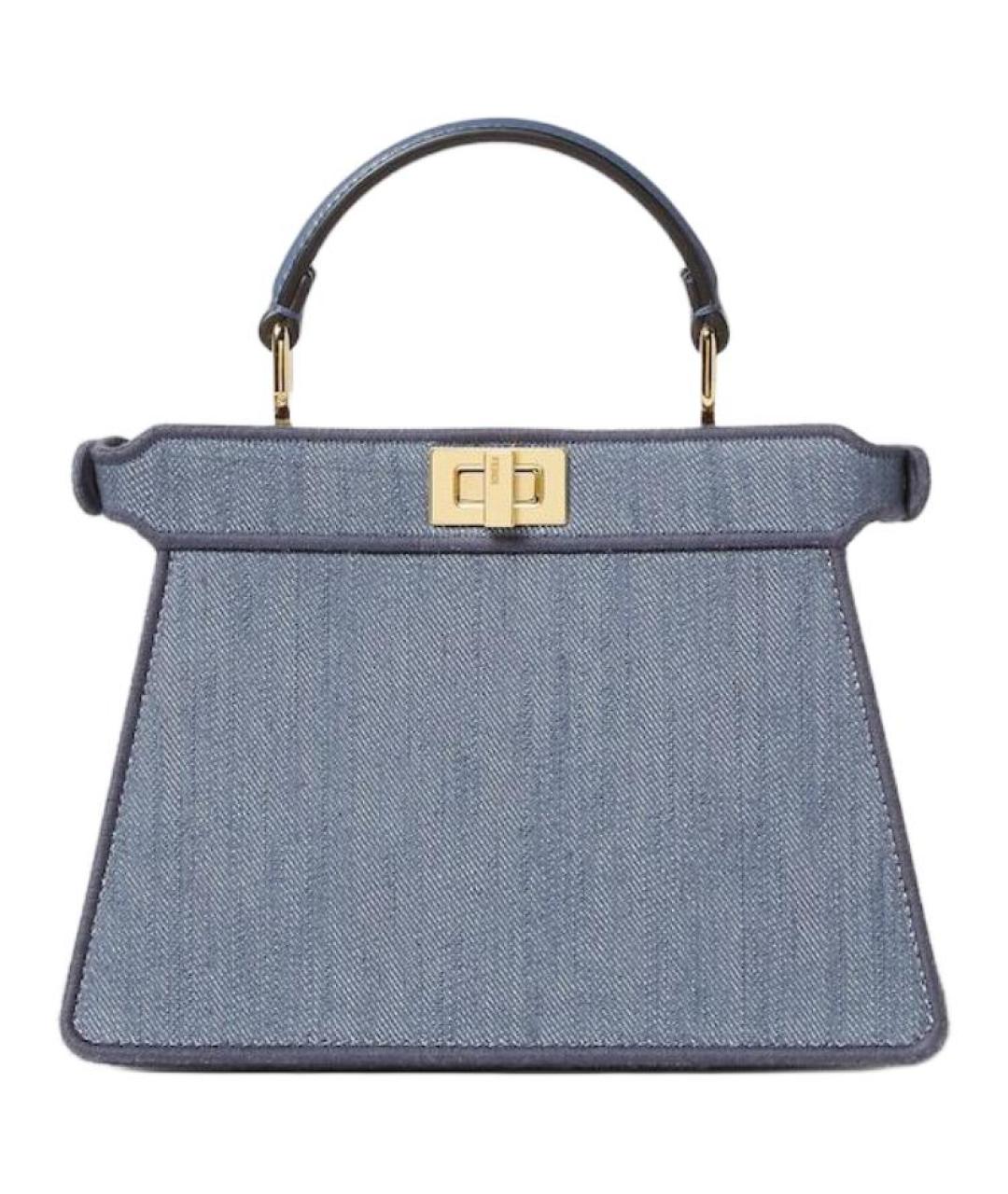 FENDI Синяя деним сумка через плечо, фото 3