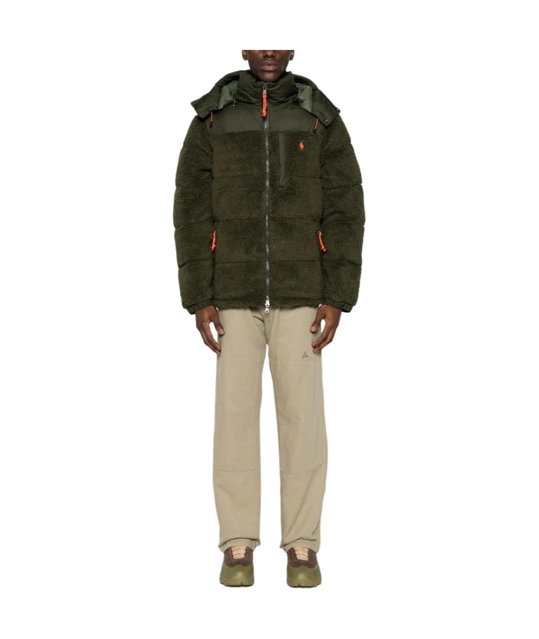 POLO RALPH LAUREN Зеленый пуховик, фото 2