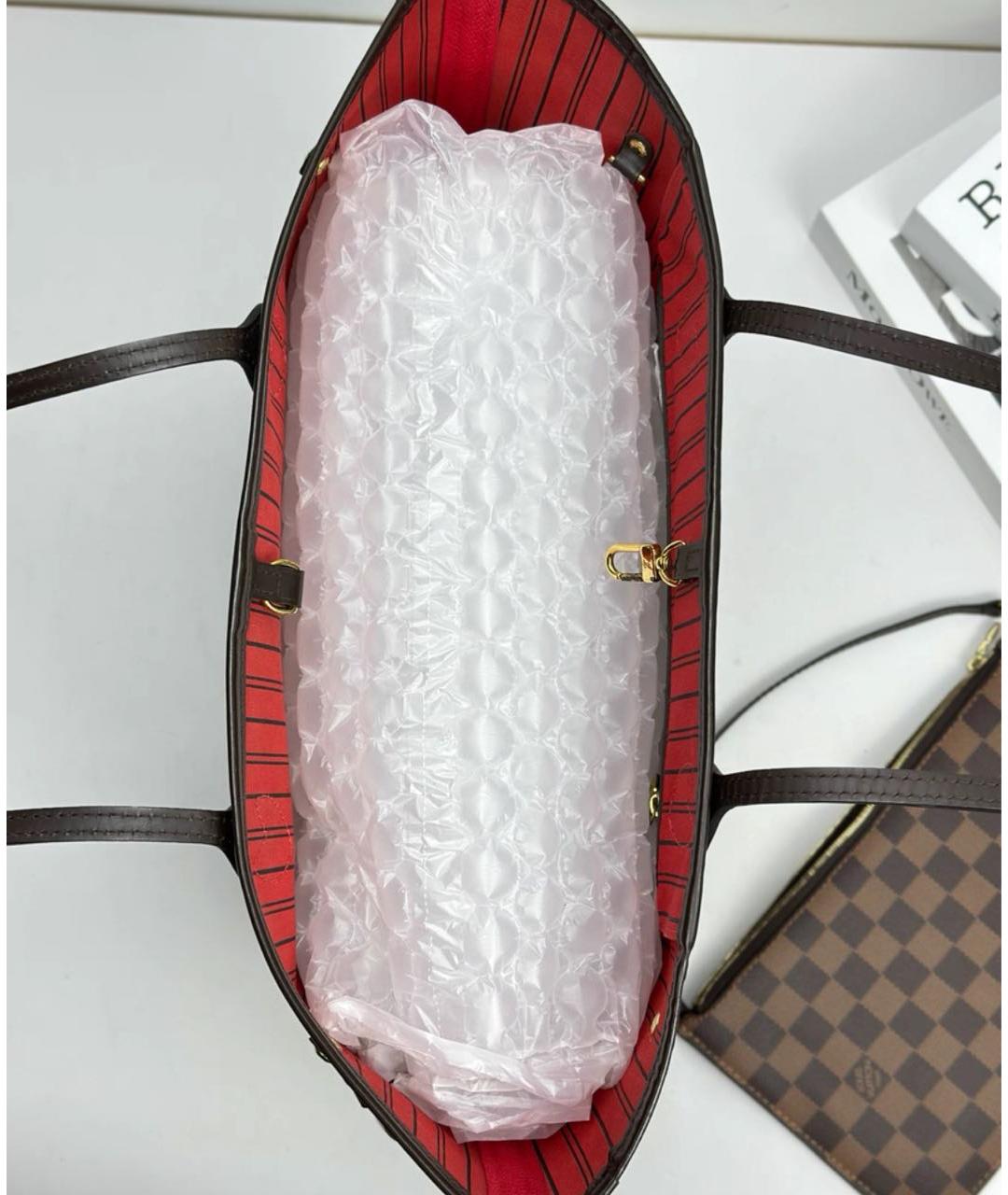 LOUIS VUITTON Коричневая сумка тоут из канвы, фото 6