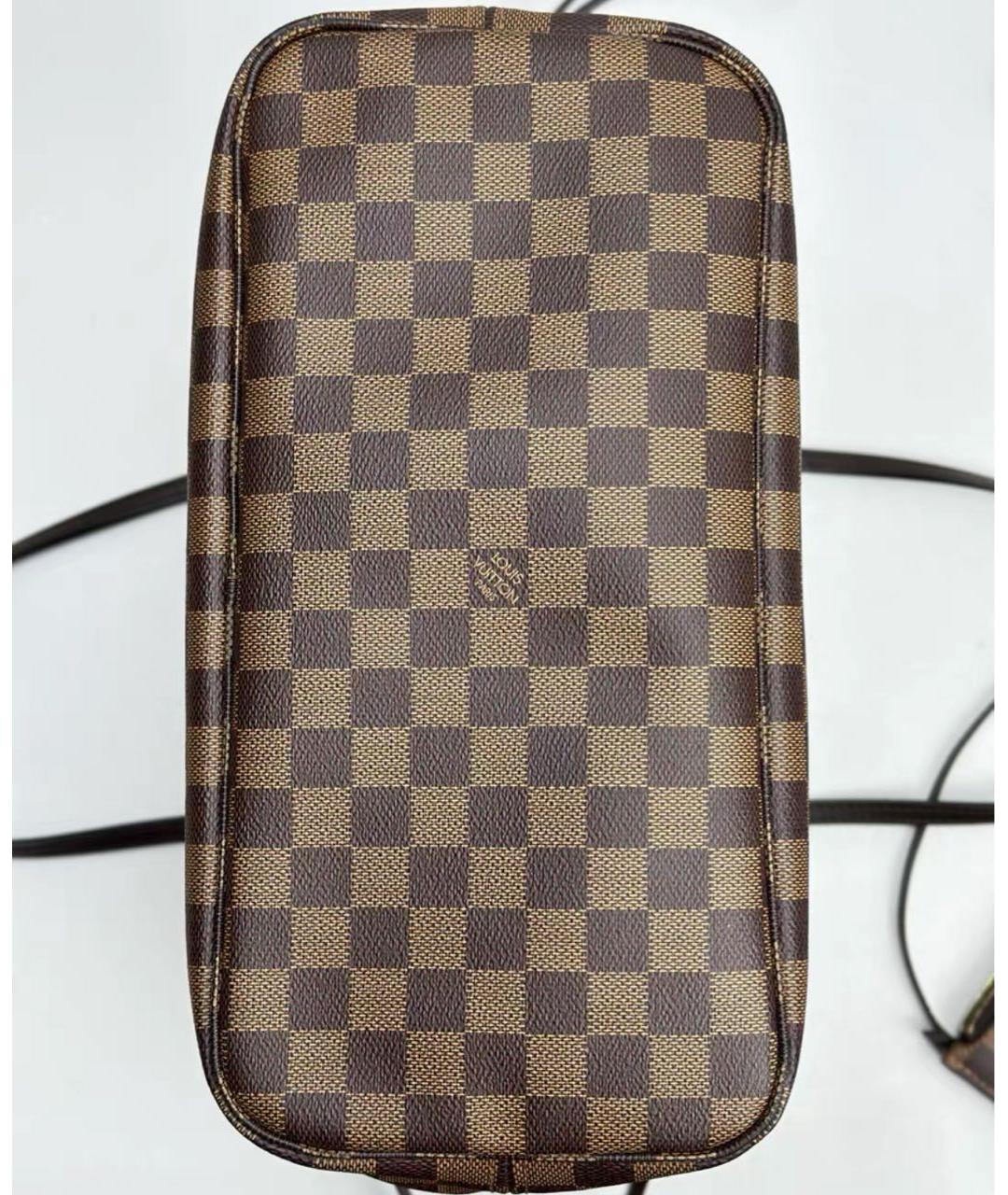 LOUIS VUITTON Коричневая сумка тоут из канвы, фото 7