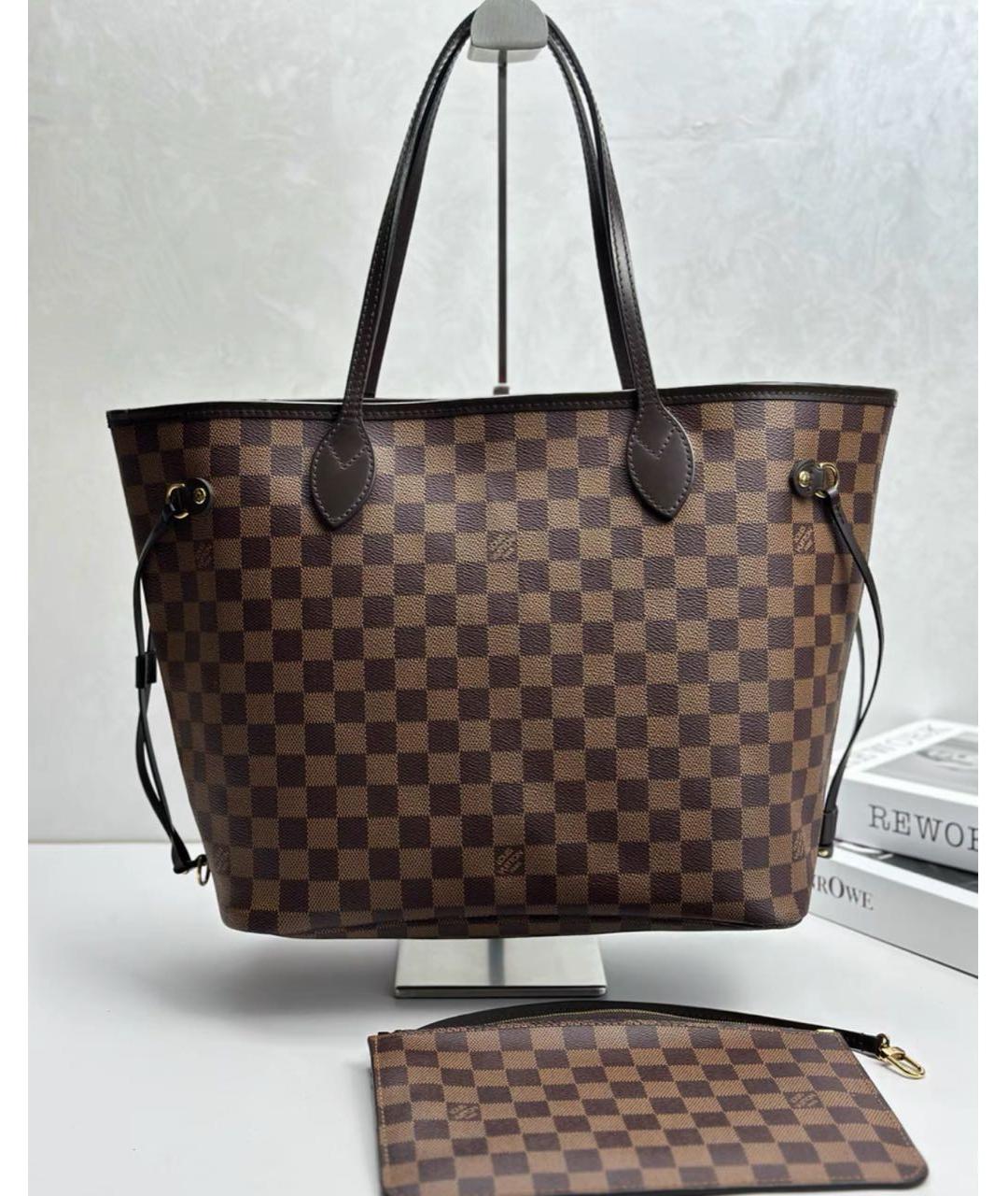 LOUIS VUITTON Коричневая сумка тоут из канвы, фото 2