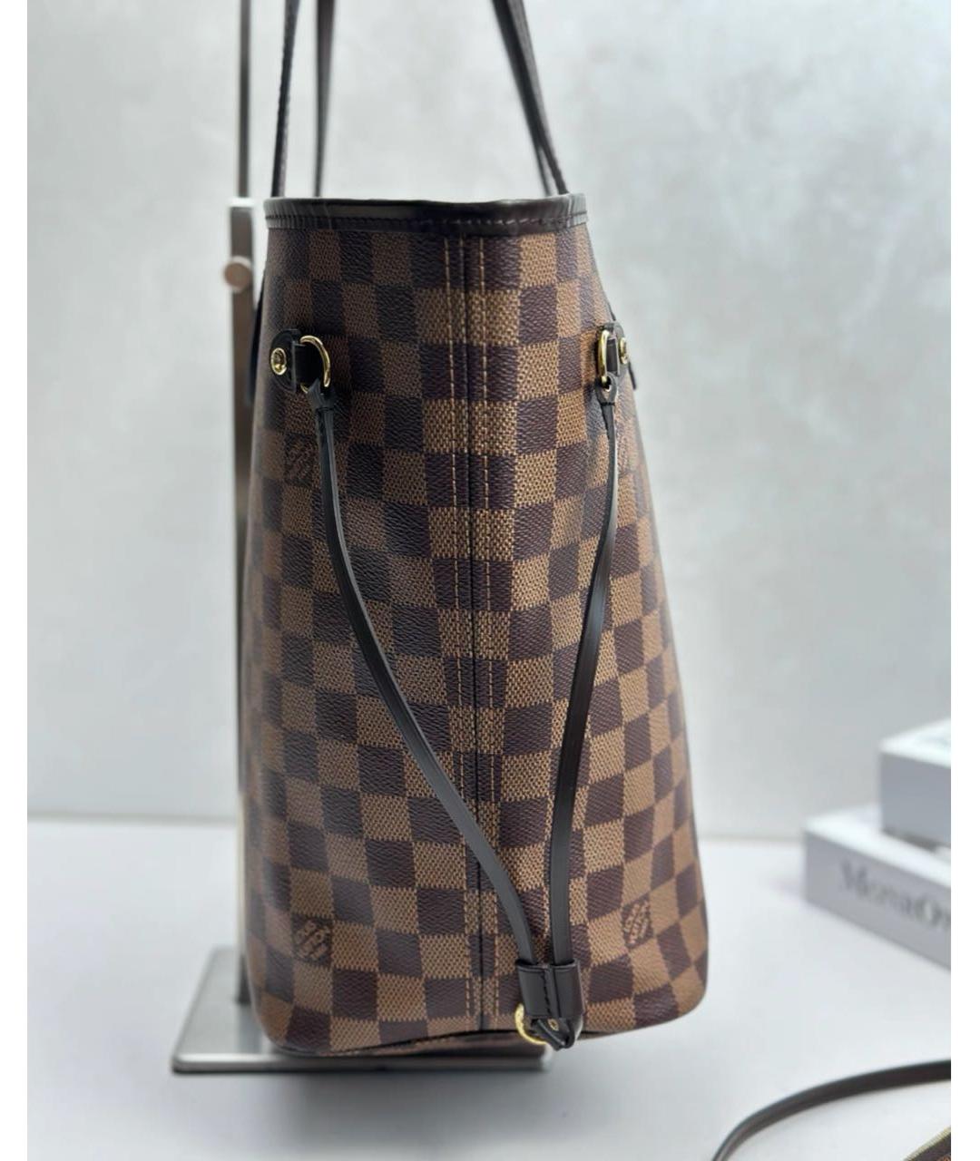 LOUIS VUITTON Коричневая сумка тоут из канвы, фото 5